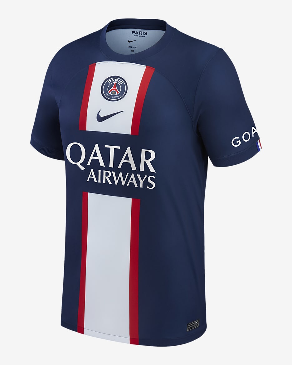 Jersey de fútbol Nike Dri-FIT del Paris Saint-Germain local 2022/23 Stadium (Sergio Ramos) para niños talla grande - Azul marino medianoche