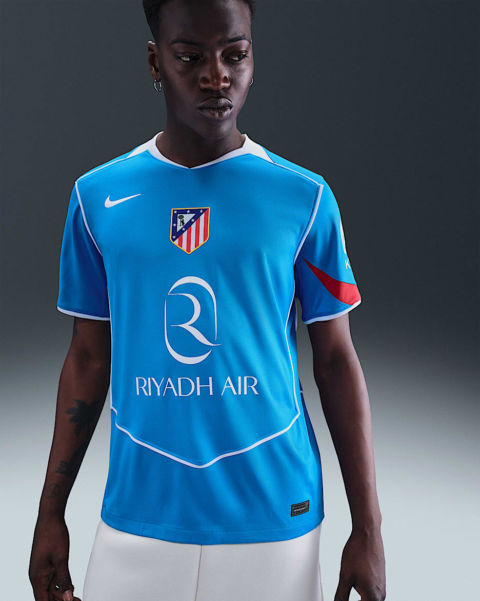 Atlético Madrid 2025/26 Stadium Third Men's Nike Dri-FIT Total 90 Football Replica Shirt - Photo Blue/Sport Red/White/White