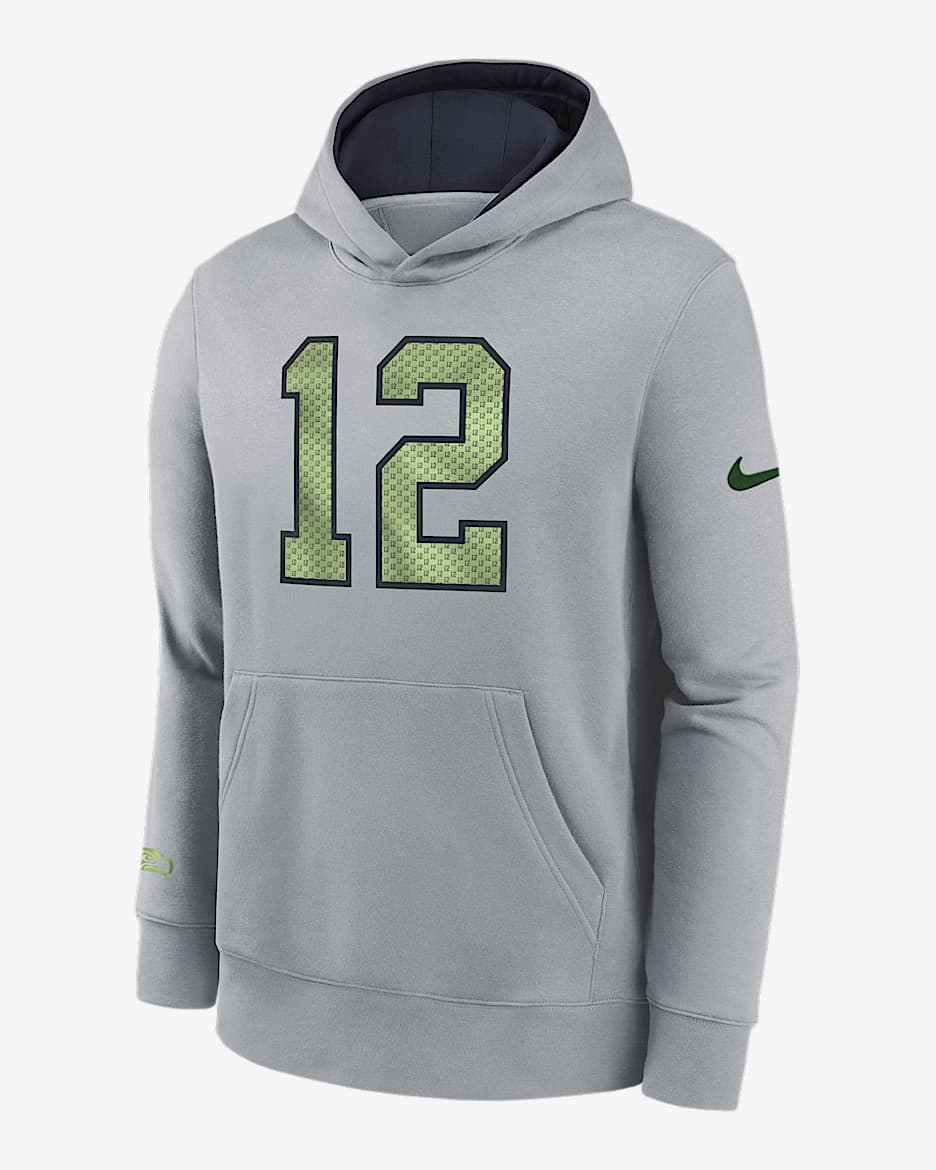Seattle Seahawks Rivalry Club Big Kids' Nike NFL Pullover Hoodie - Grey
