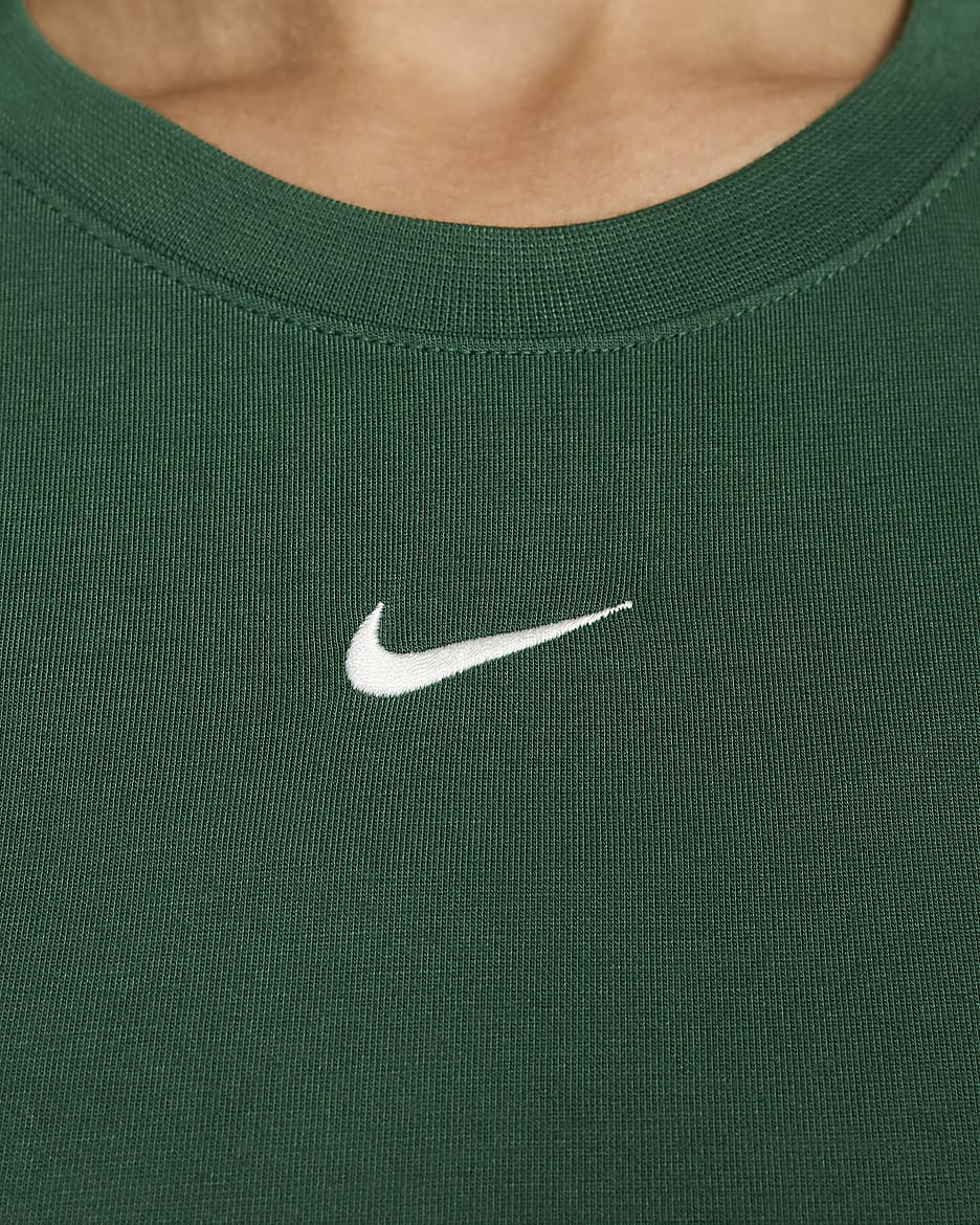 Nike Sportswear Essential Women's Slim Cropped T-Shirt - Gorge Green/Sail