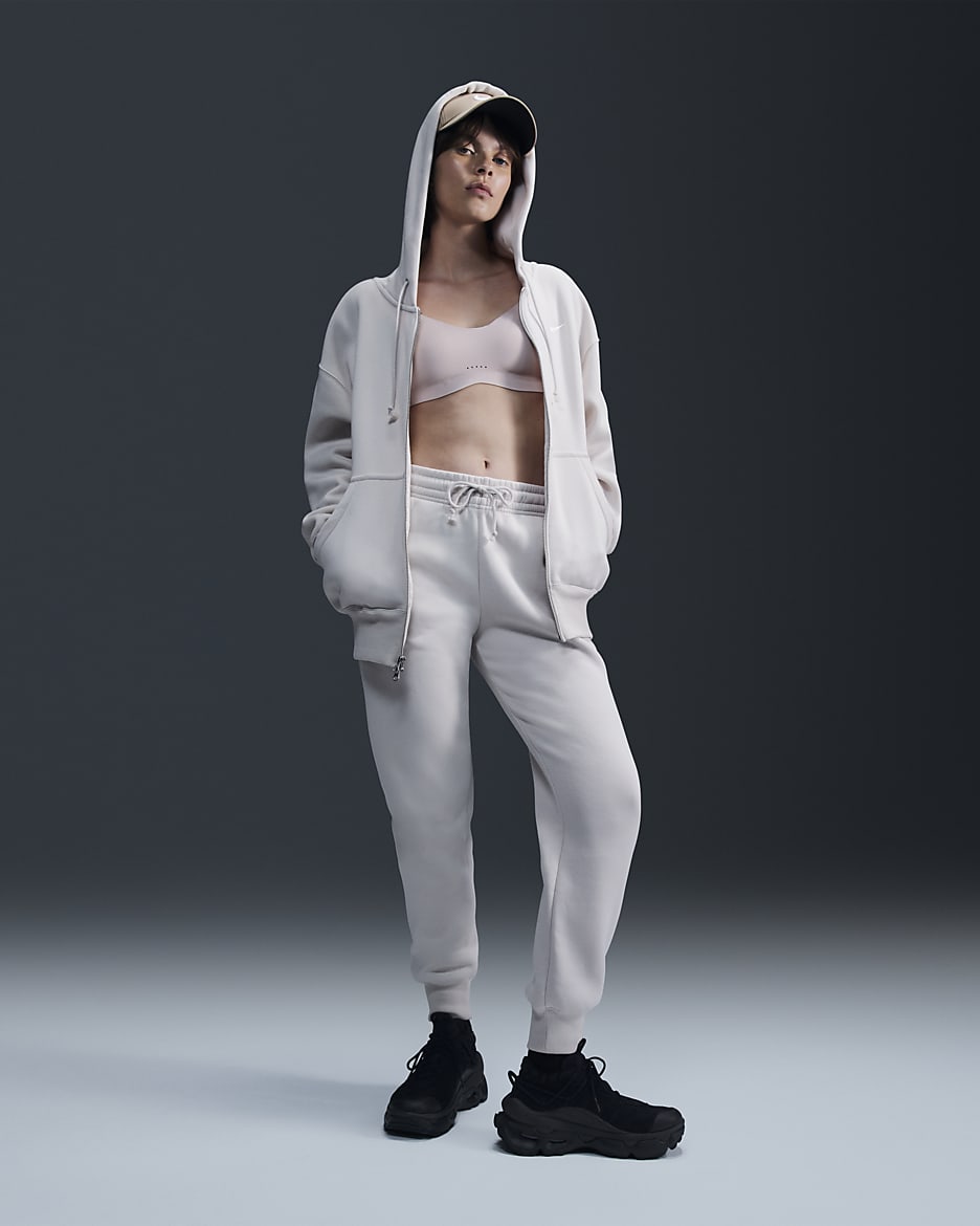 Nike Sportswear Phoenix Fleece Women's Oversized Full-Zip Hoodie - Light Orewood Brown/Sail