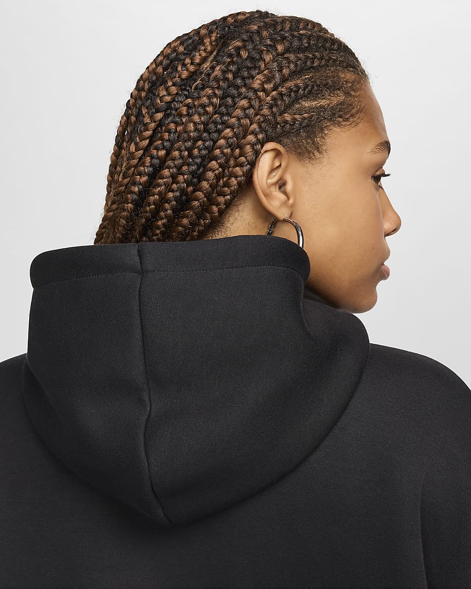 Sweat à capuche oversize Nike Sportswear Tech Fleece pour femme - Noir/Noir