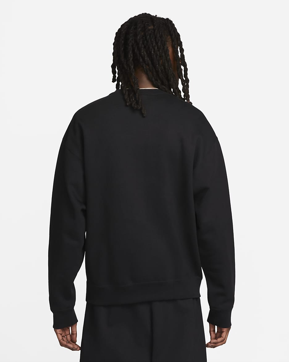 Haut en tissu Fleece Nike Solo Swoosh pour Homme - Noir/Blanc