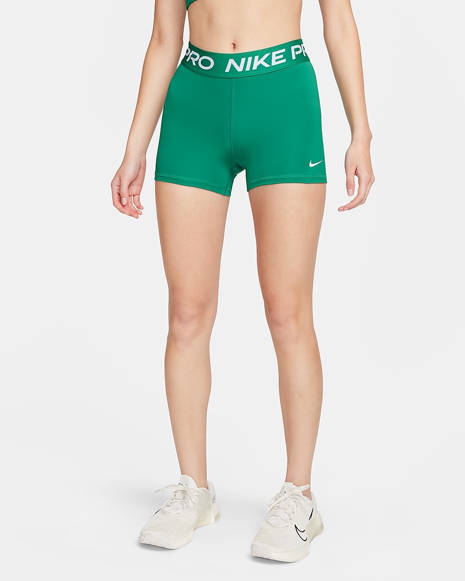 Nike Pro Women's 3" Shorts - Malachite/White