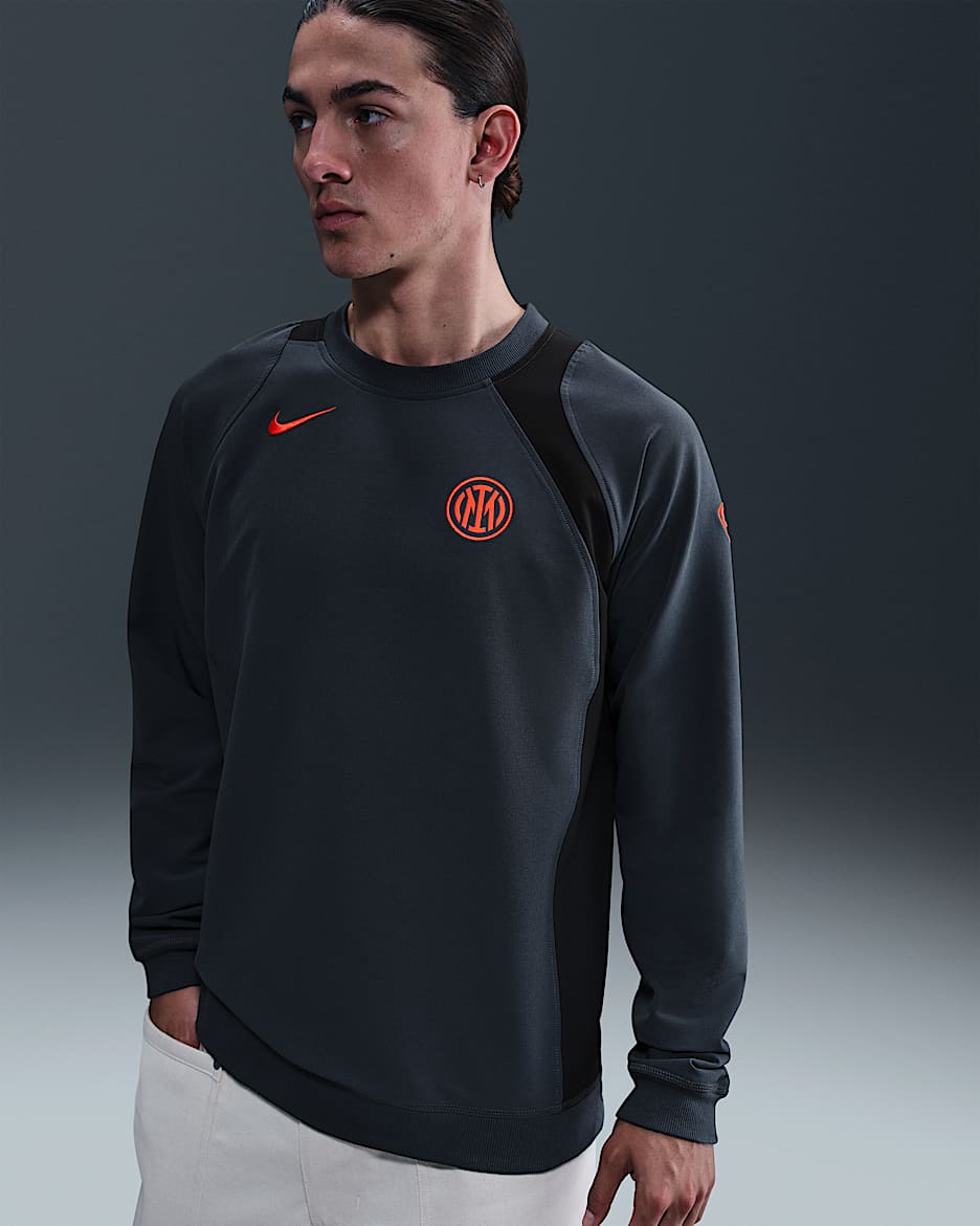 Inter Milan Third Men's Nike Total 90 Soccer Crew-Neck Top - Thunder Blue/Black/Safety Orange