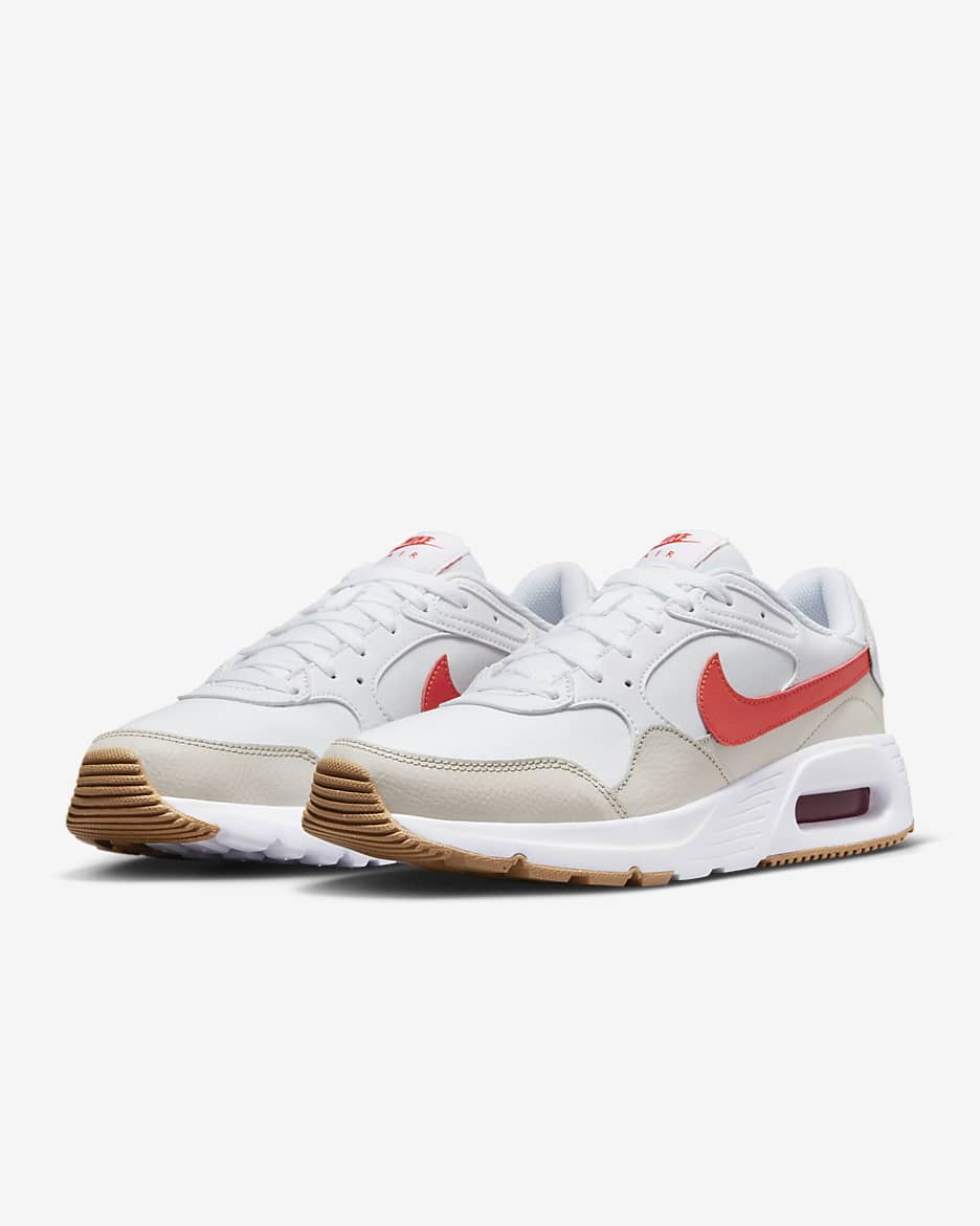 Nike Air Max SC Men's Shoes - White/Light Orewood Brown/Gum Light Brown/Picante Red