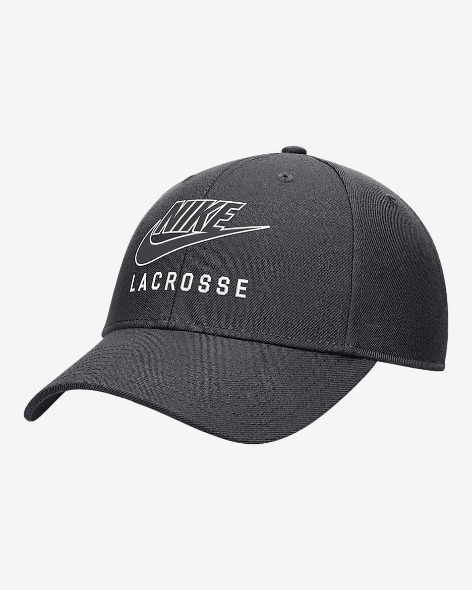 Nike Club Structured Dri-FIT Lacrosse Futura Swoosh Cap - Anthracite
