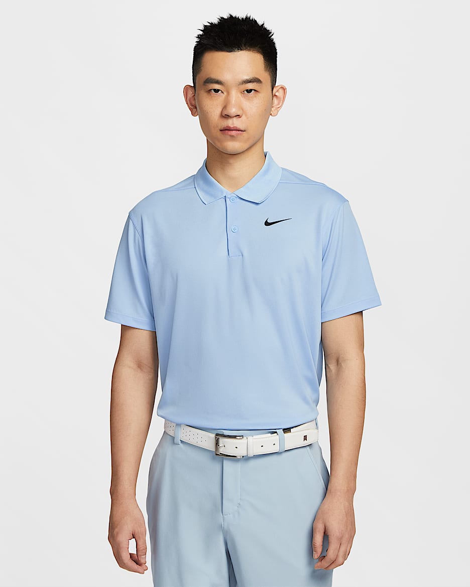 Nike Dri-FIT Victory 男款高爾夫球衫 - Psychic Blue/黑色