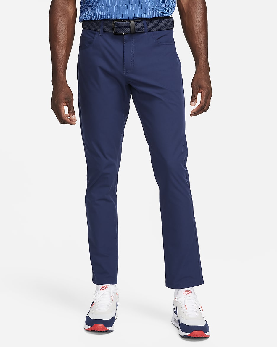 Pantalones de golf de ajuste slim de 5 bolsillos para hombre Nike Tour - Azul marino medianoche/Negro