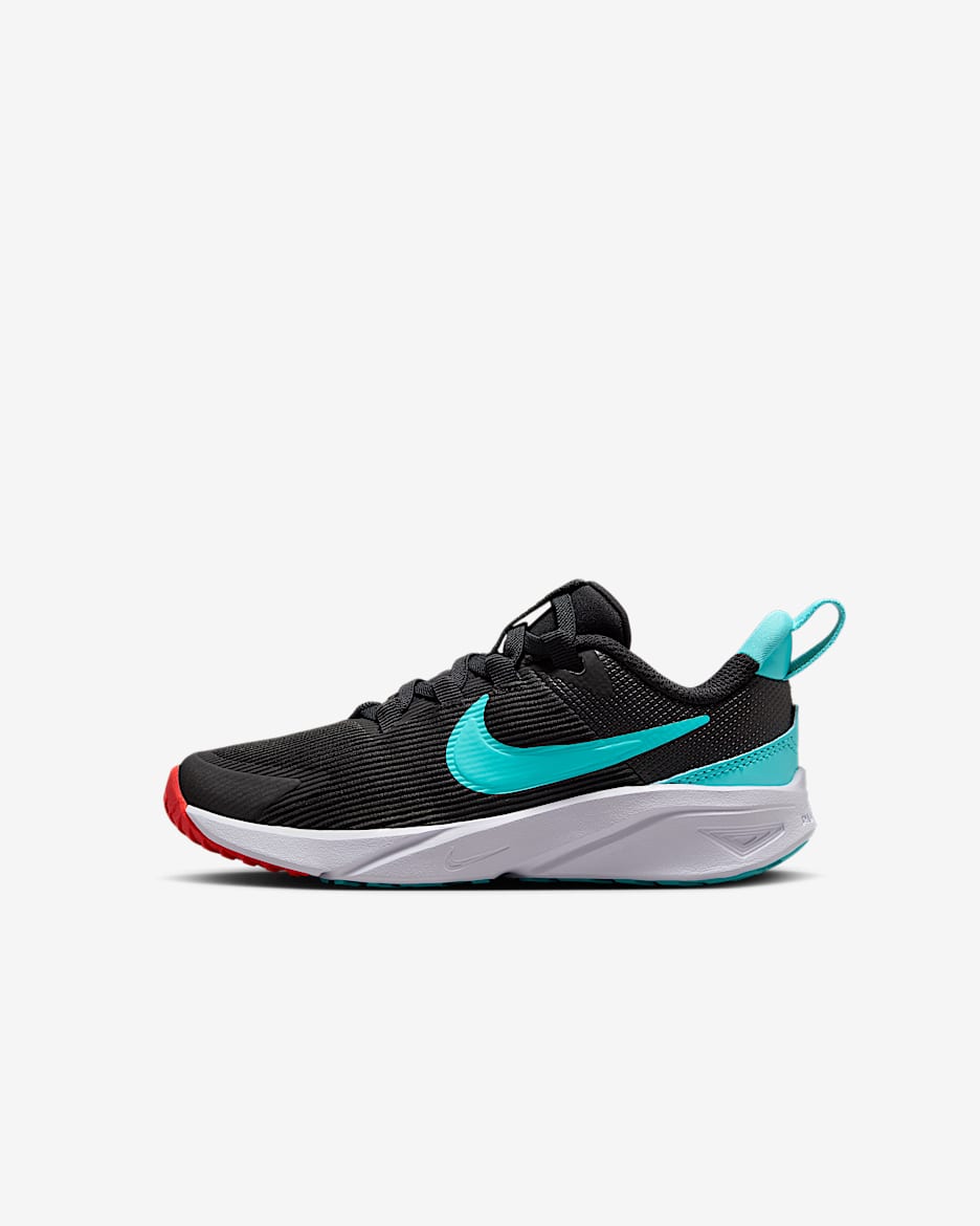 Nike Star Runner 4 小童鞋款 - 黑色/Bright Crimson/白色/Dusty Cactus
