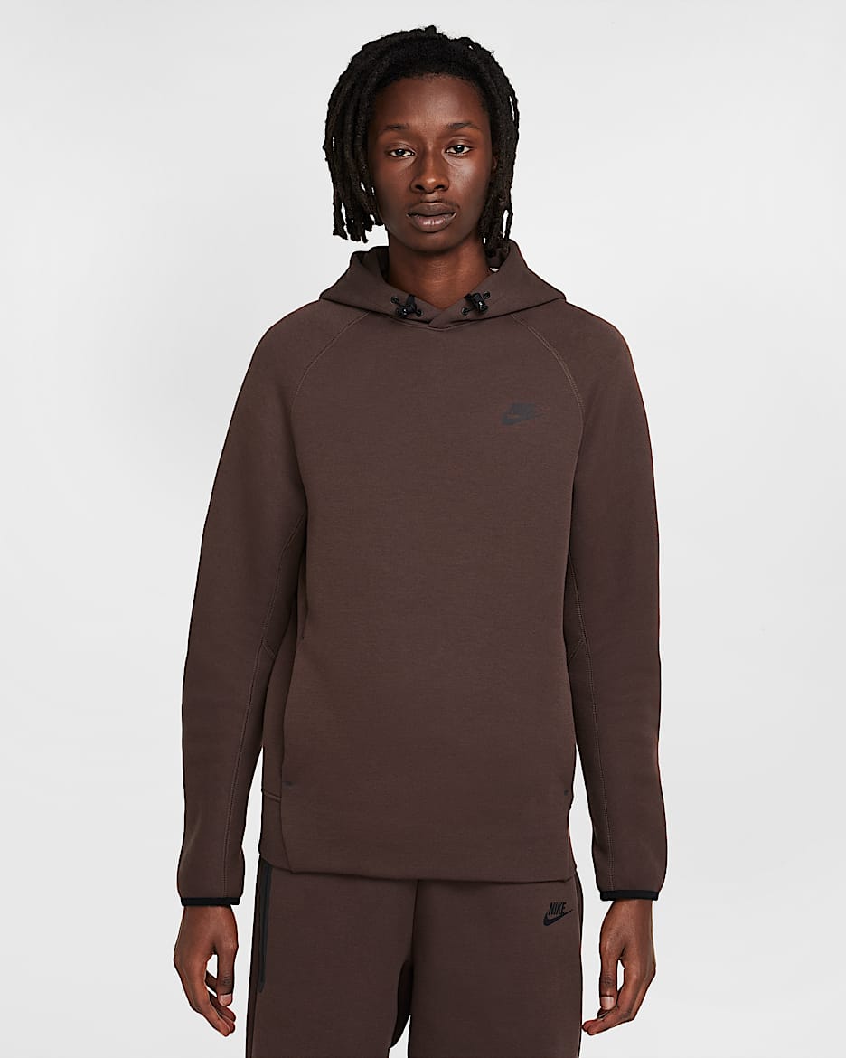 Sudadera con gorro sin cierre para hombre Nike Sportswear Tech Fleece - Marrón barroco/Negro