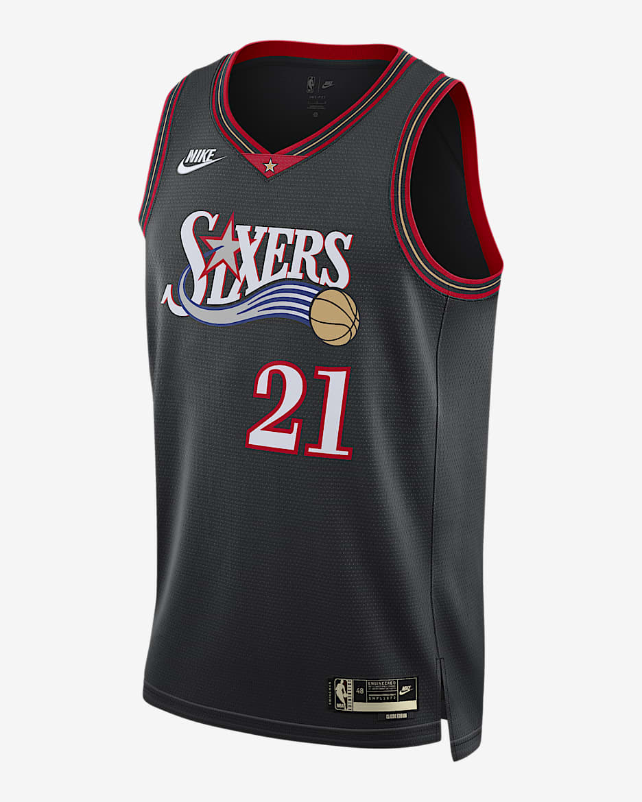 Philadelphia 76ers 2025/26 Hardwood Classics Men's Nike Dri-FIT NBA Swingman Jersey - Black