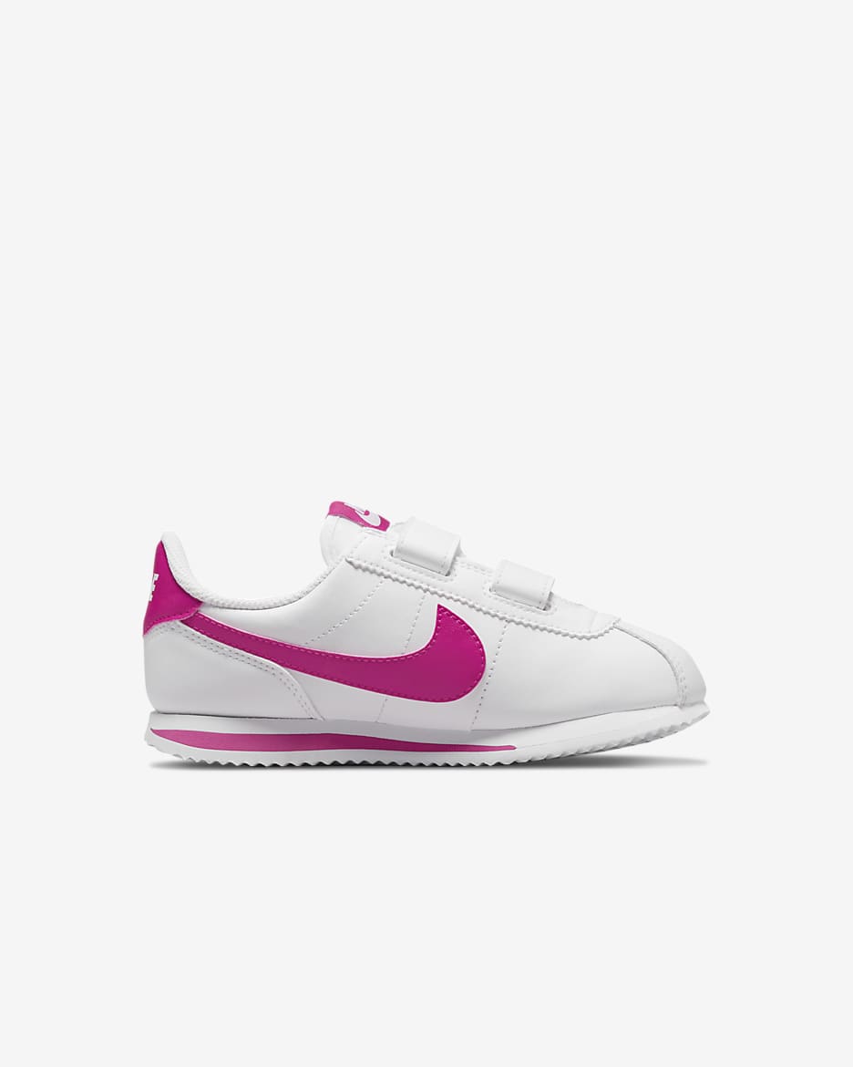 Nike Cortez Basic SL Younger Kids' Shoes - White/Pink Prime