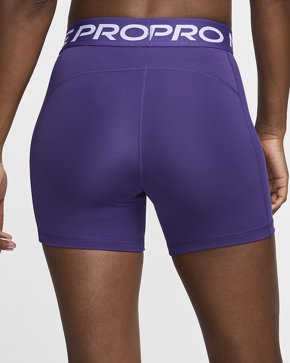 Shorts de 13 cm para mujer Nike Pro 365 - Morado cancha/Blanco