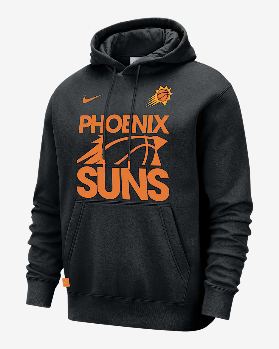 Phoenix Suns Club Courtside Sudadera con capucha Nike de la NBA - Hombre - Negro/Clay Orange