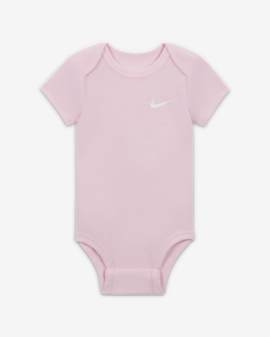 Paquete de tres bodys para bebé (0-9 M) Nike Baby Essentials - Multicolor/Abedul jaspeado