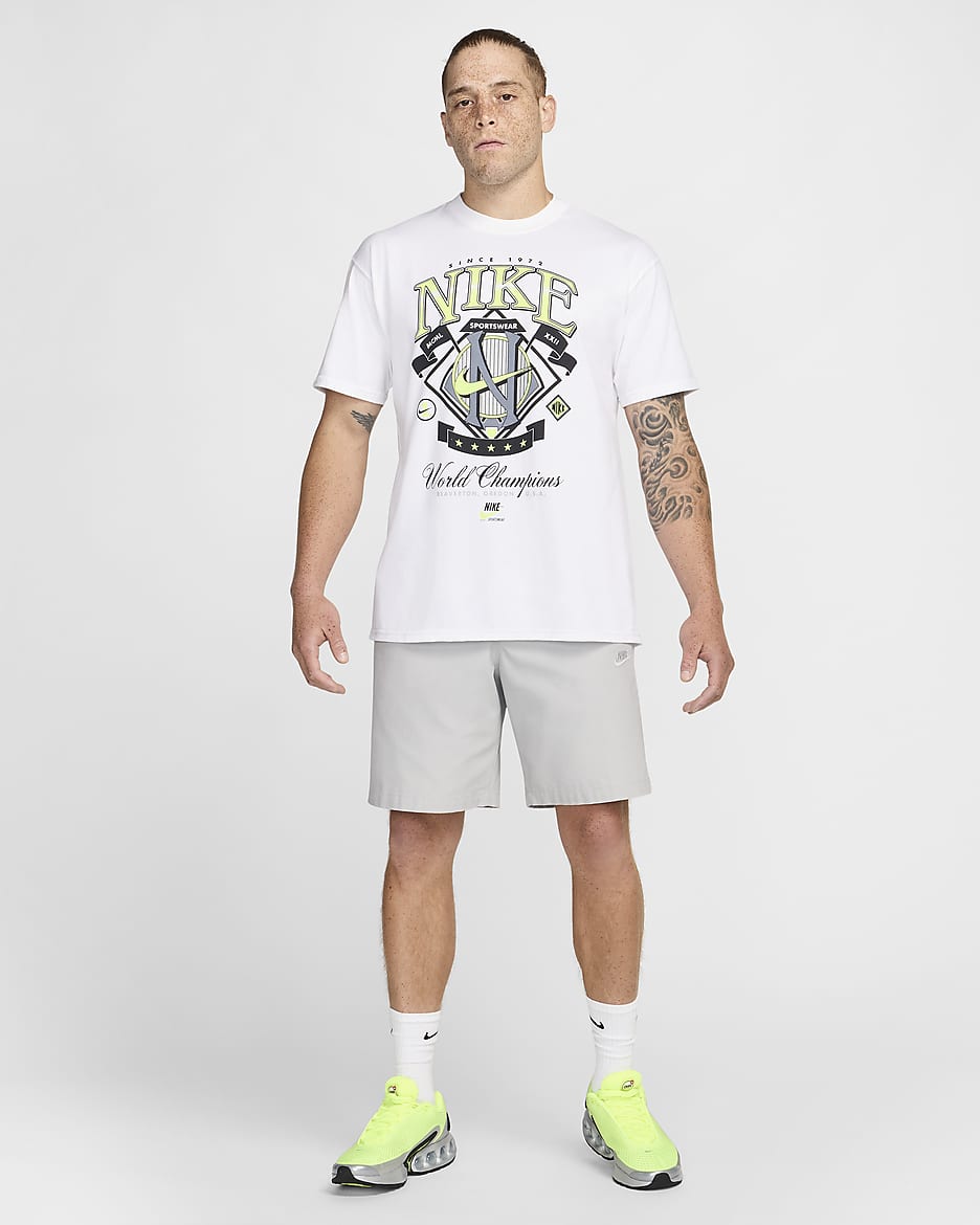 Nike Sportswear Men's Max90 T-Shirt - White/Volt