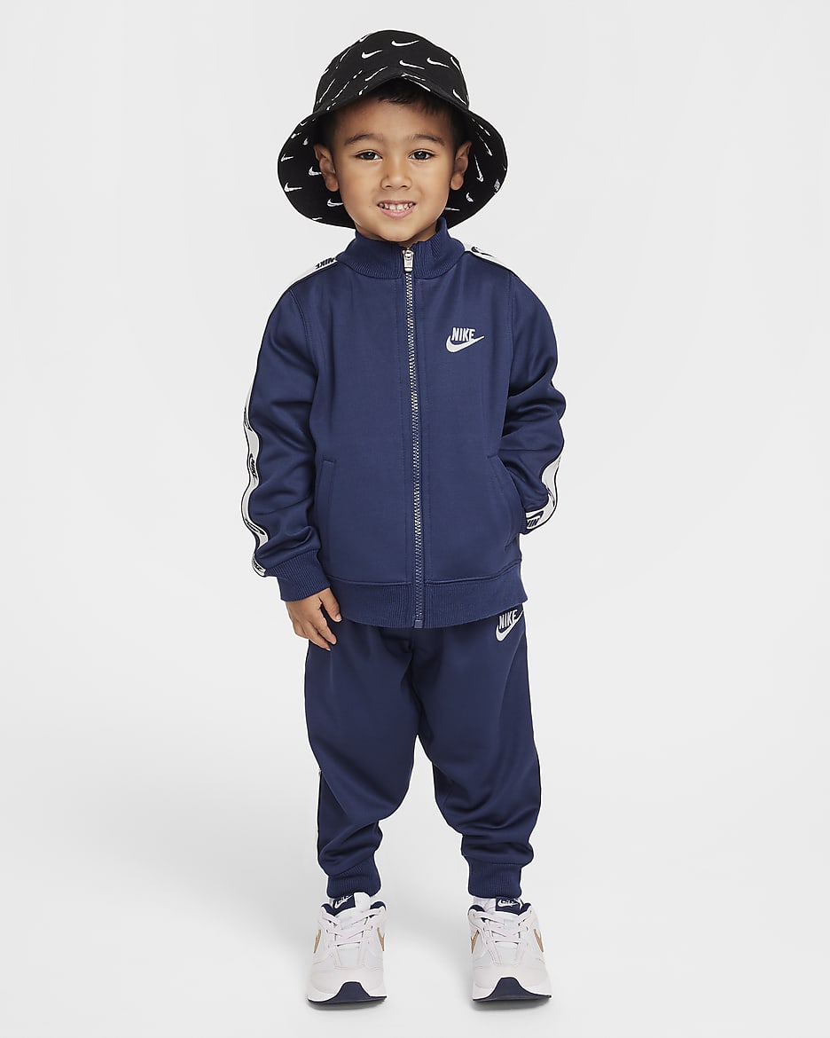 Nike Dri-FIT Toddler 2-Piece Full-Zip Set with Logo Taping - Midnight Navy