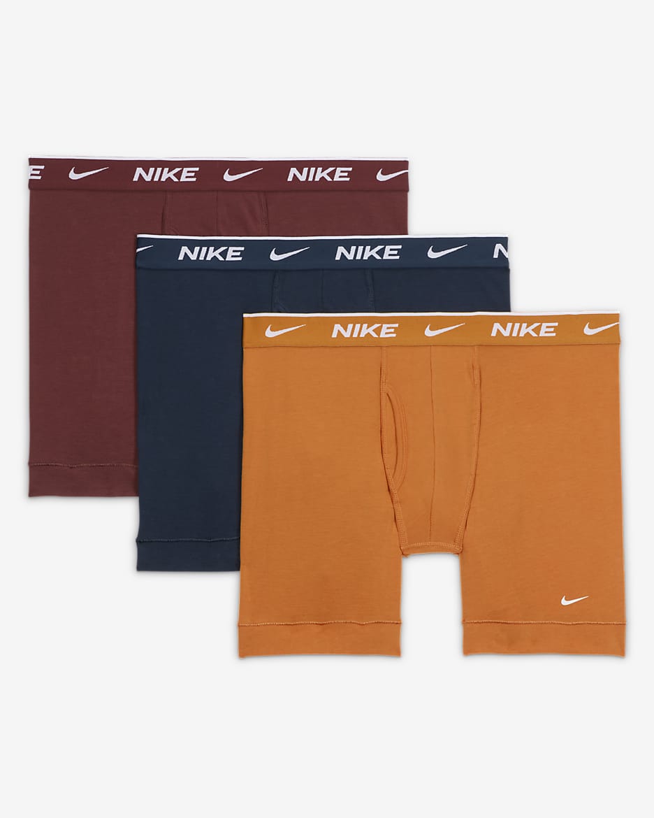 Nike Dri-FIT Essential Cotton Stretch Men's Boxer Briefs (3-Pack) - Honey Wheat