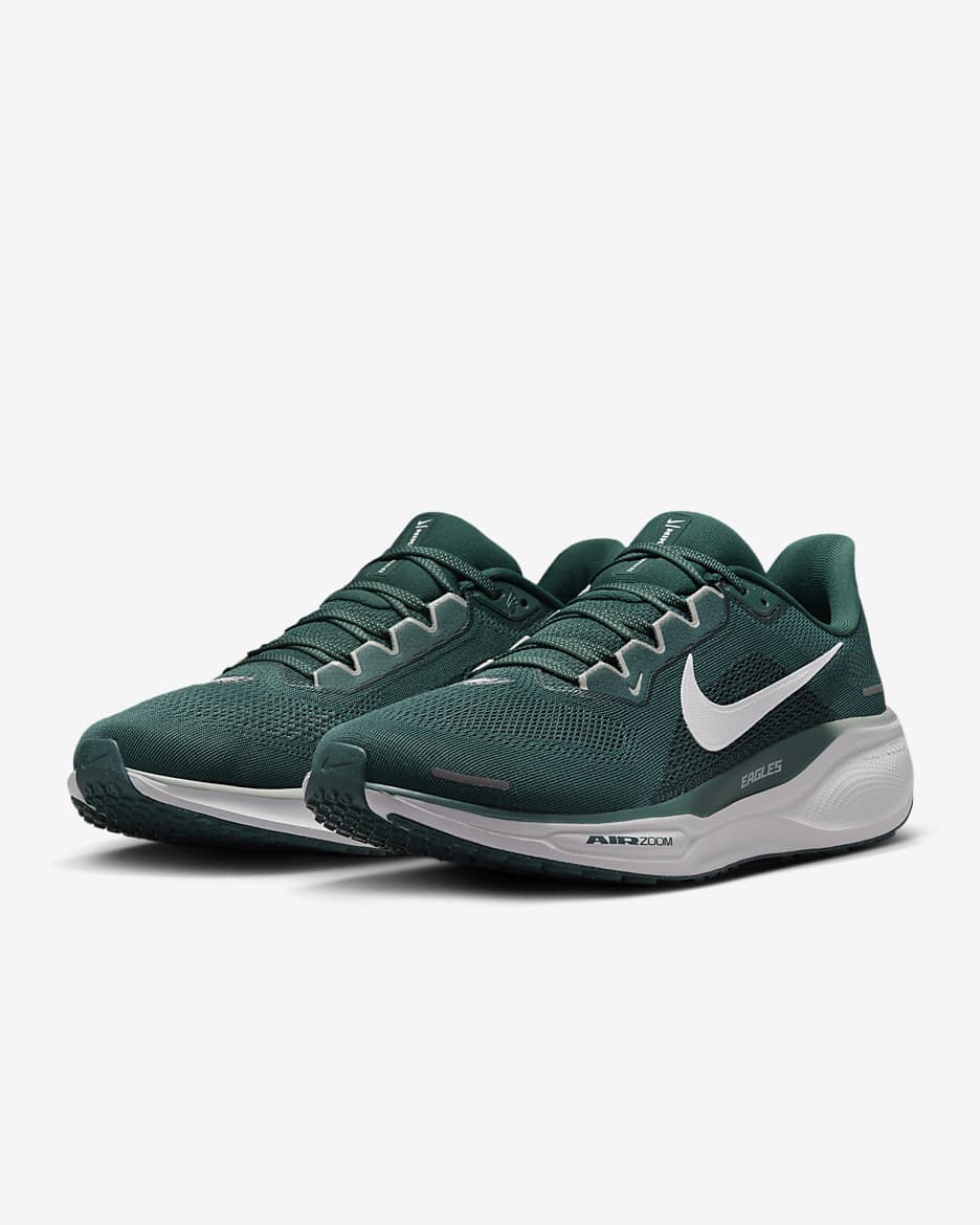 Tenis de correr en pavimento para hombre Nike Pegasus 41 NFL Philadelphia Eagles - Azul verdoso deportivo/Blanco/Plata medio/Blanco