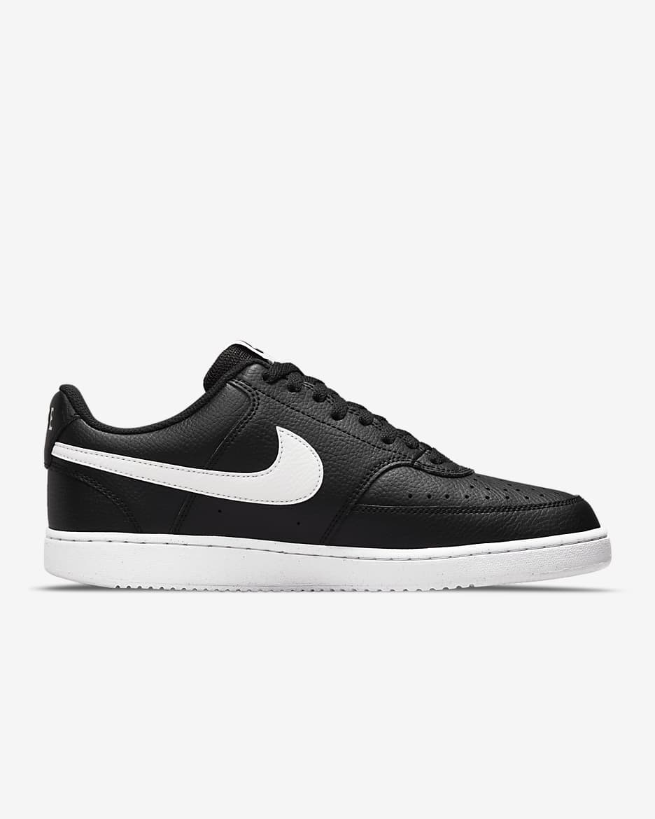 Chaussure Nike Court Vision Low Next Nature pour Homme - Noir/Noir/Blanc