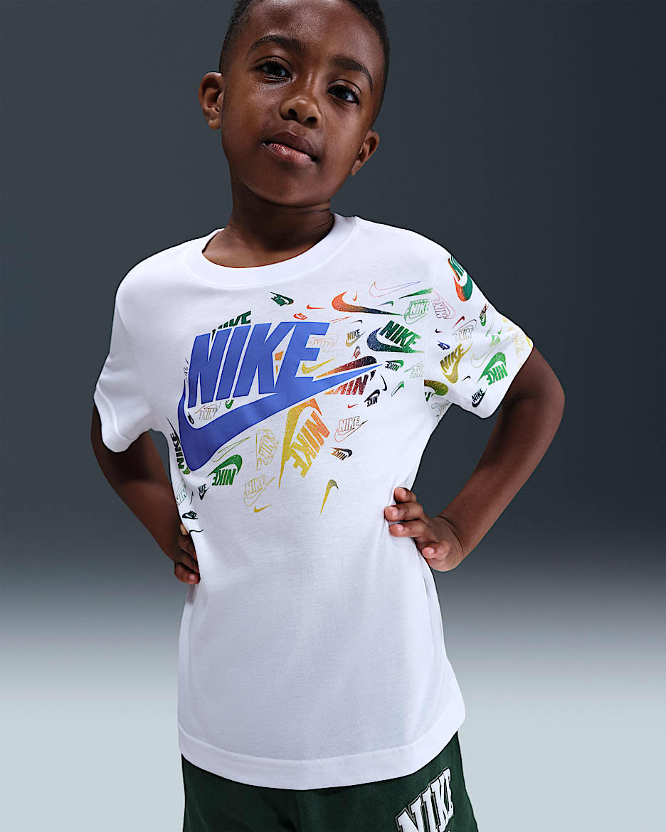 Nike Little Kids' Club Revealed T-Shirt - White