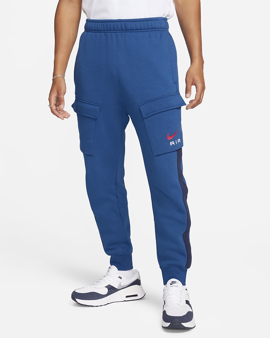 Pantalon cargo en tissu Fleece Nike Air pour homme - Court Blue/Obsidian