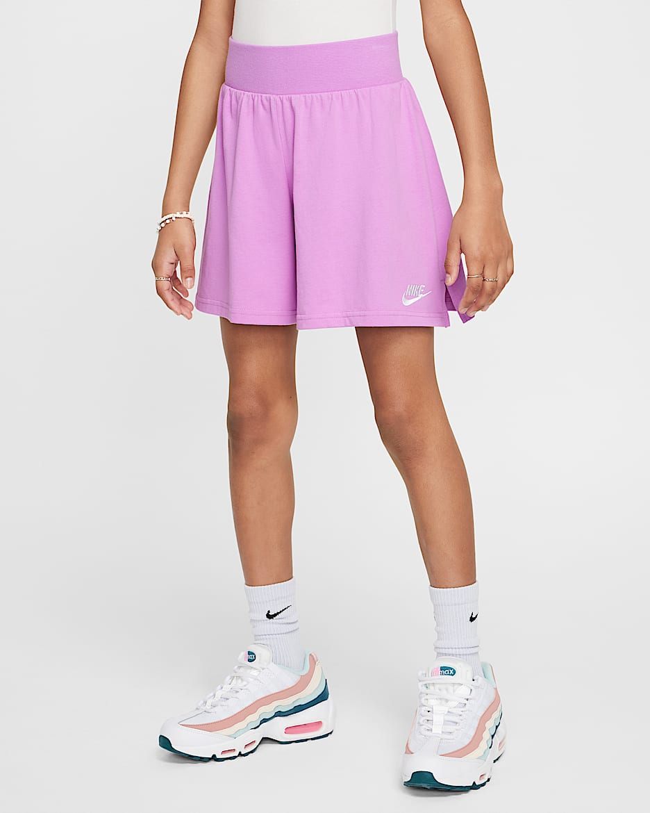 Nike Sportswear Meisjesshorts - Rush Fuchsia/Wit