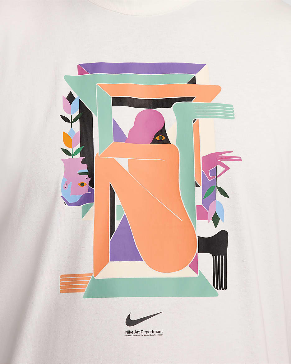Nike Sportswear Men's T-Shirt - Sail/Emerald Rise