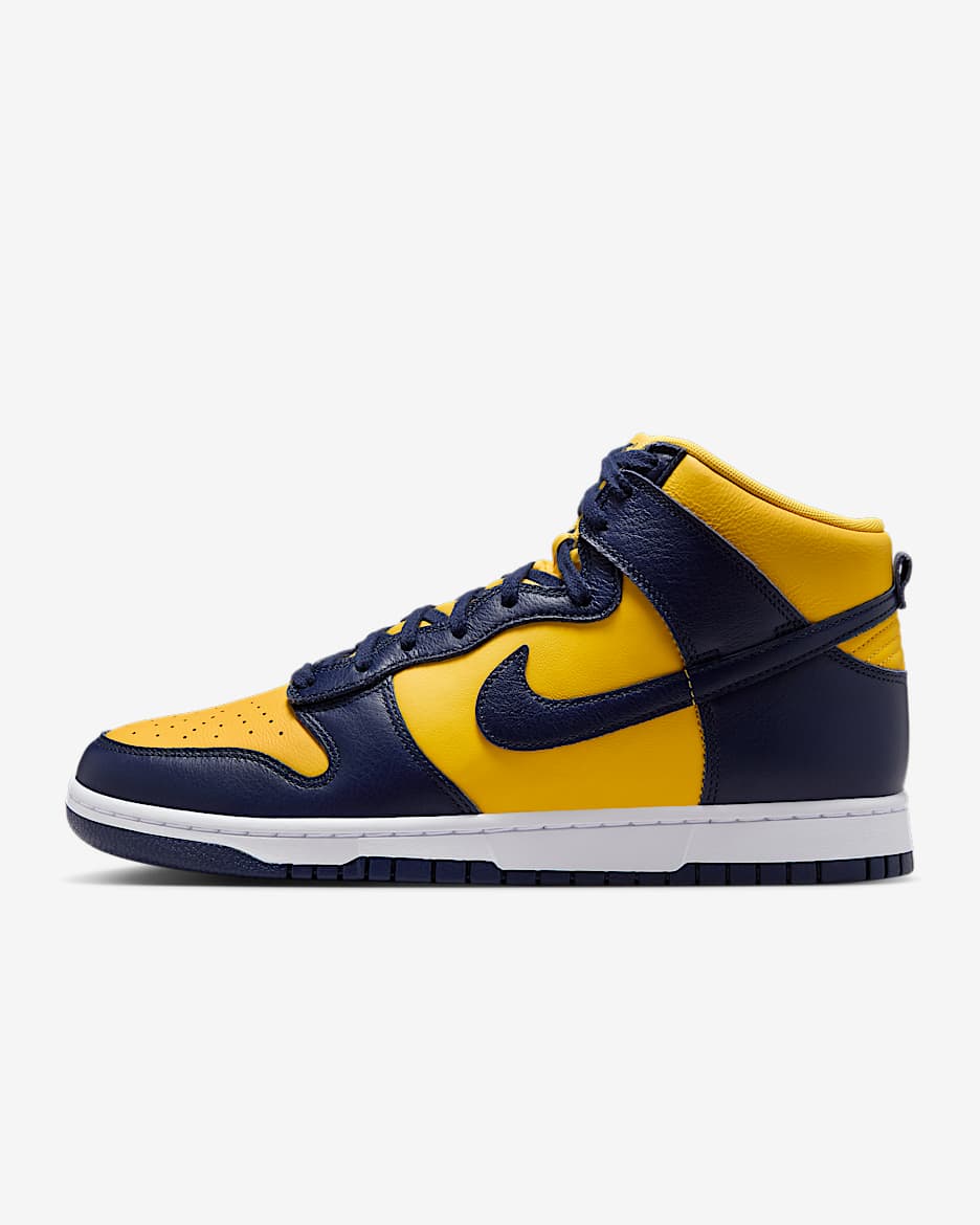 Tenis para hombre Nike Dunk High Retro SE - Amarillo universitario/Blanco/Morado arena/Azul marino medianoche