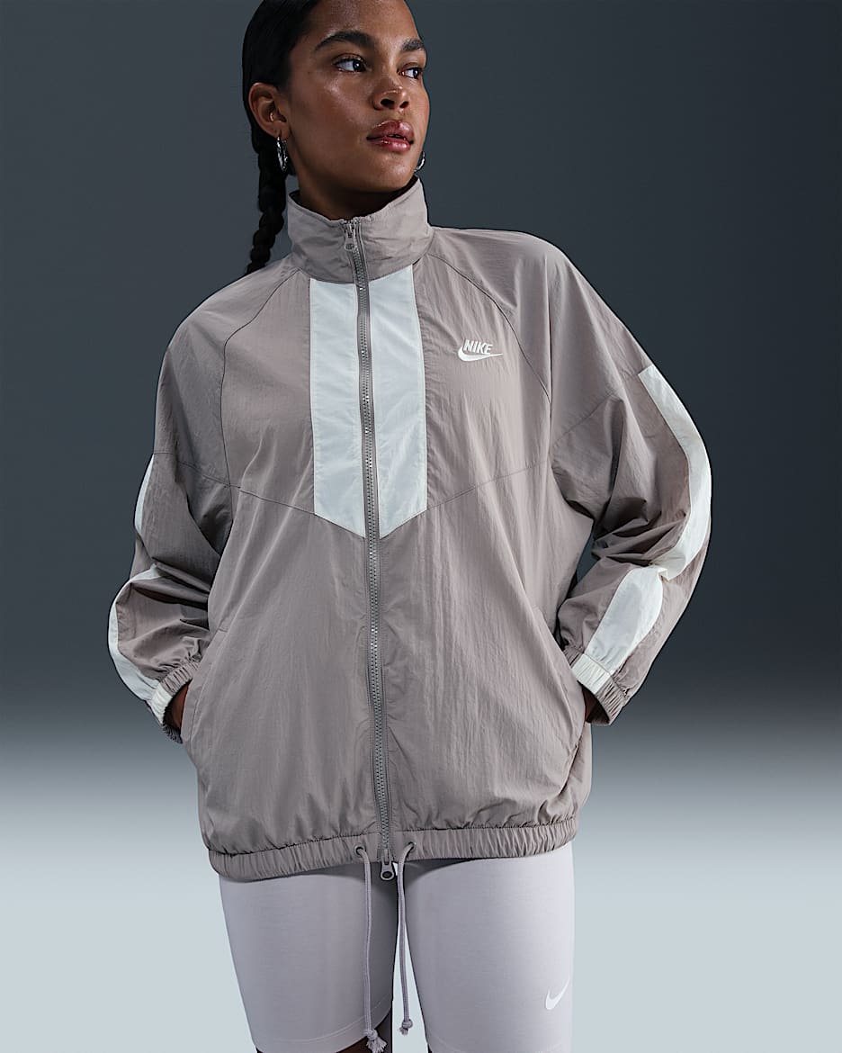 Nike Sportswear Windrunner Women's Oversized Jacket - College Grey/Sail/Sail