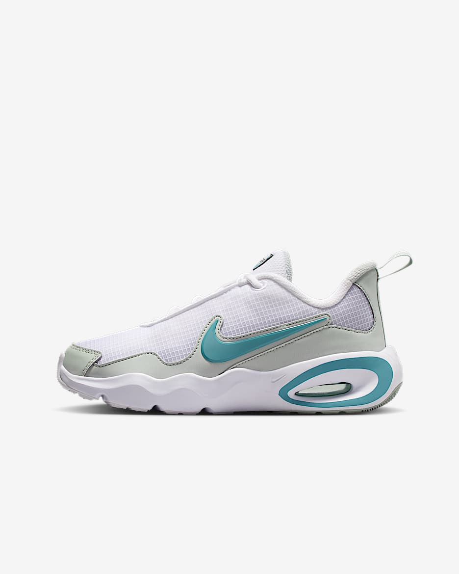 Tenis para niños grandes Nike Air Max Nova - Blanco/Plata claro/Espuma menta/Denim turquesa