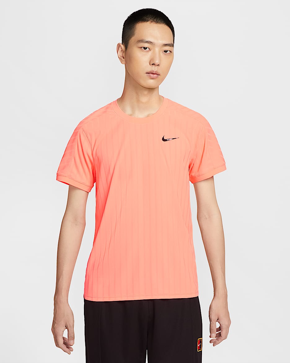 NikeCourt Slam Men's Dri-FIT ADV Tennis Top - Bright Mango