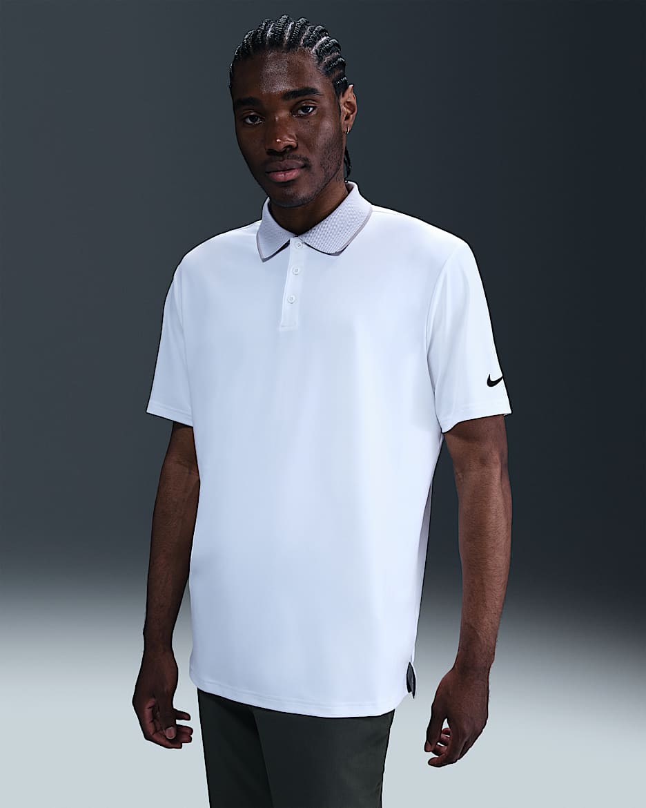 Nike Tour Men's Dri-FIT Golf Polo - White/College Grey/Black
