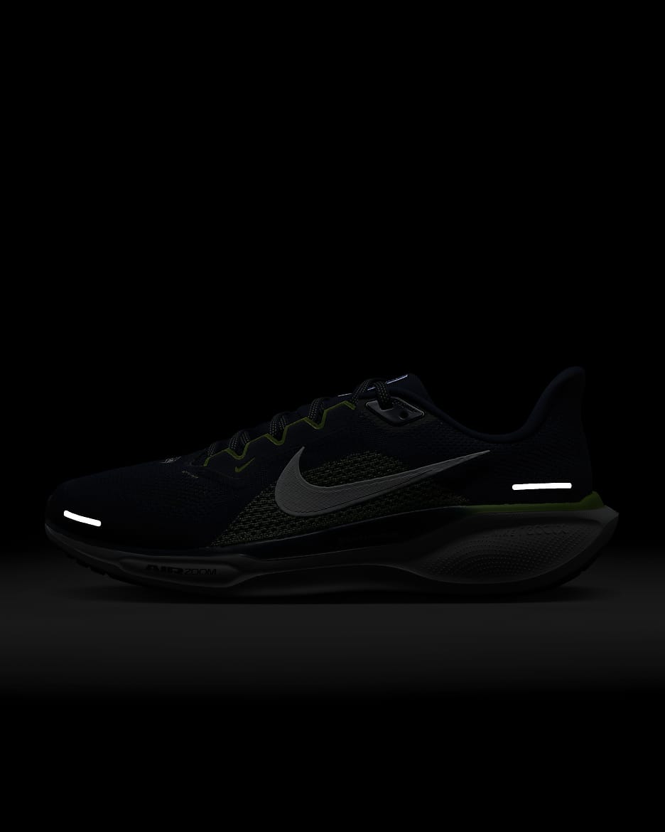 Tenis de correr en pavimento para hombre Nike Pegasus 41 NFL Seattle Seahawks - Azul marino universitario/Blanco/Verde acción/Blanco