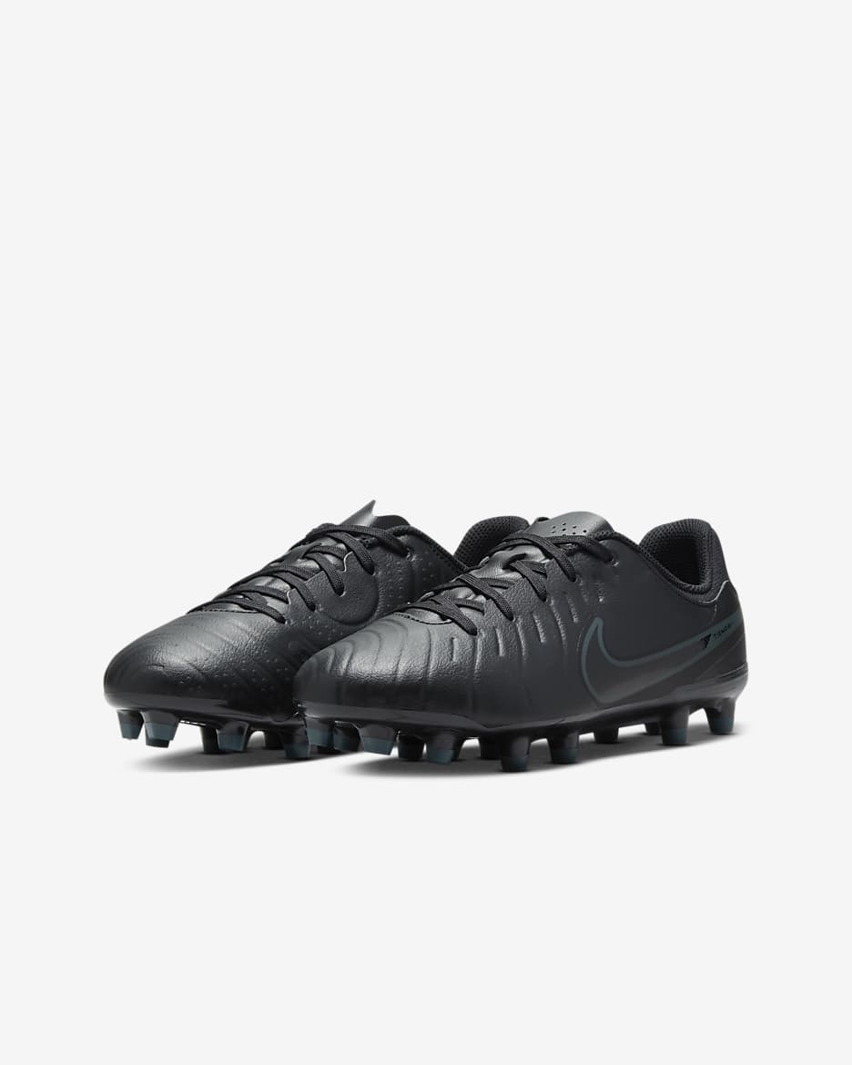 Nike Jr. Tiempo Legend 10 Academy Düşük Bilekli Küçük/Genç Çocuk Çoklu Zemin Kramponu - Siyah/Deep Jungle/Siyah