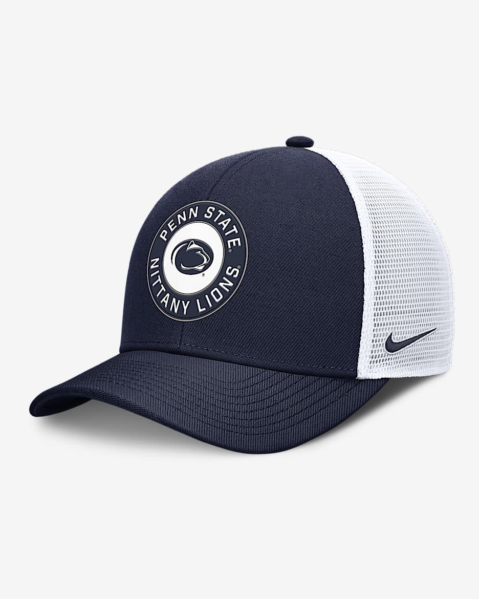 Gorra de rejilla universitaria Nike Dri-FIT ajustable para hombre Penn State Primetime Rise - Azul marino
