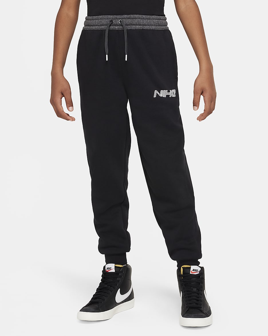 Nike Sportswear Amplify Big Kids' Joggers - Black/Dark Smoke Grey/White