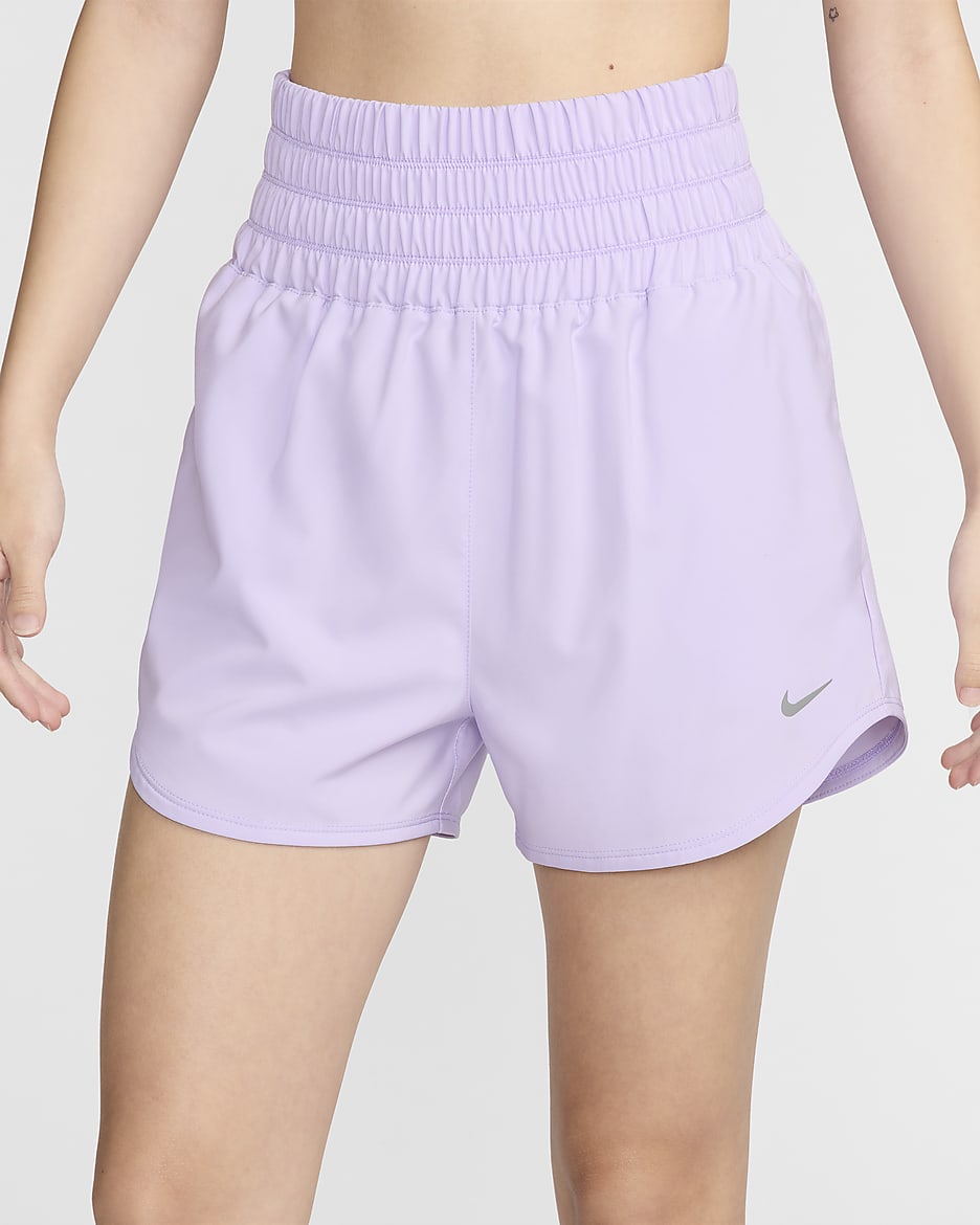 Nike Dri-FIT One Women's Ultra High-Waisted 8cm (approx.) Brief-Lined Shorts - Lilac Bloom