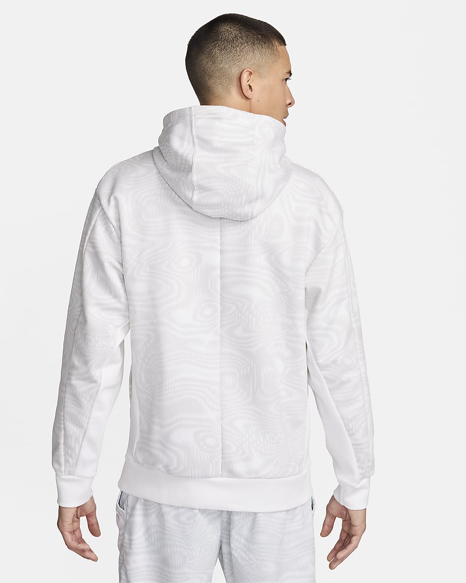 Sweat à capuche de tennis Dri-FIT en tissu Fleece NikeCourt Heritage pour homme - Blanc/Blanc