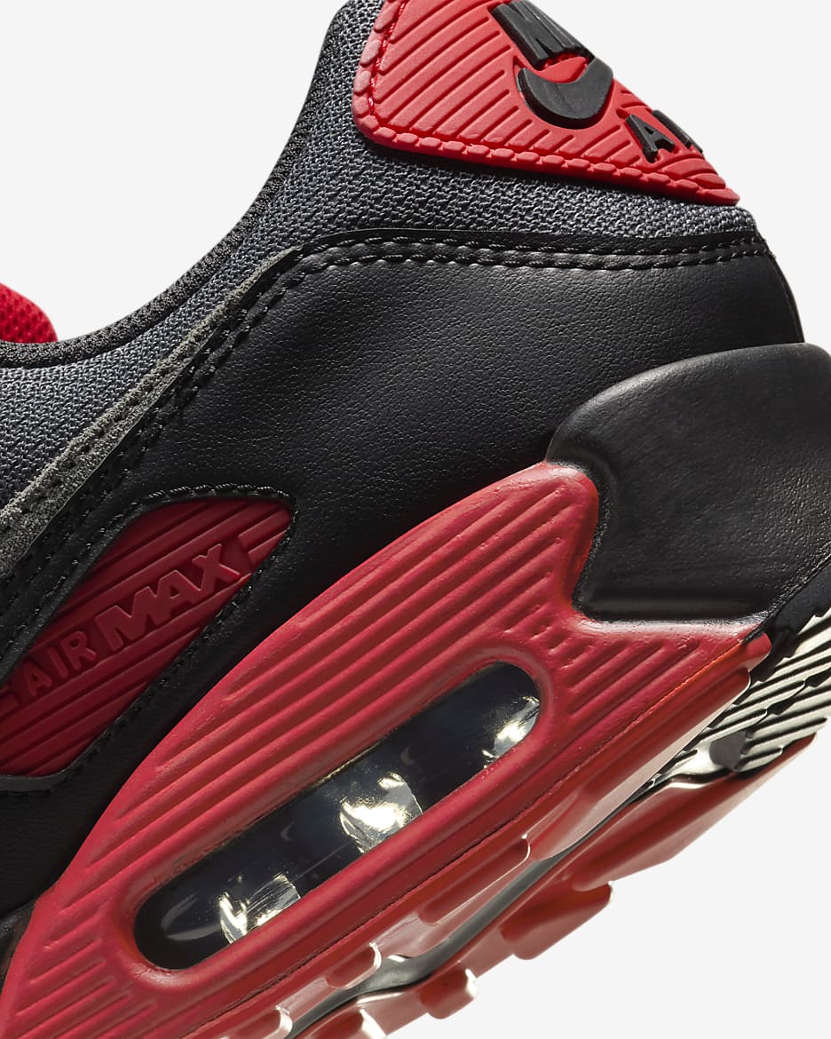 Nike Air Max 90 Men's Shoes - Black/Iron Grey/Fire Red/Smoke Grey