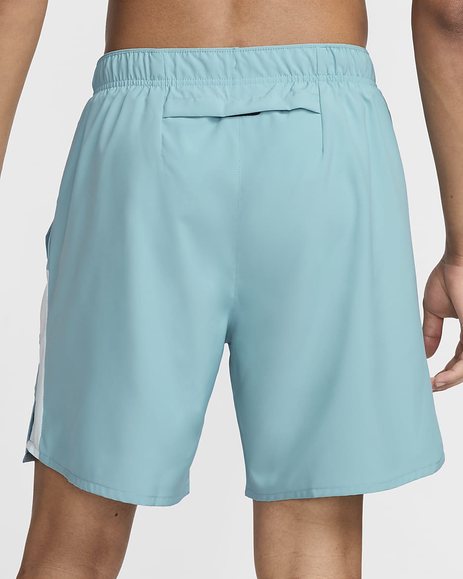 Nike Challenger Dri-FIT-Laufshorts mit Futter für Herren (ca. 18 cm) - Denim Turquoise/Glacier Blue/Schwarz