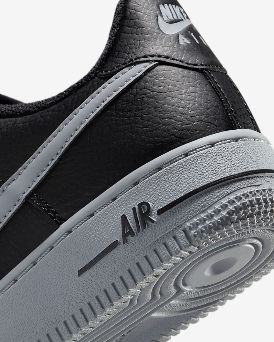 Chaussure Nike Air Force 1 pour ado - Noir/Wolf Grey