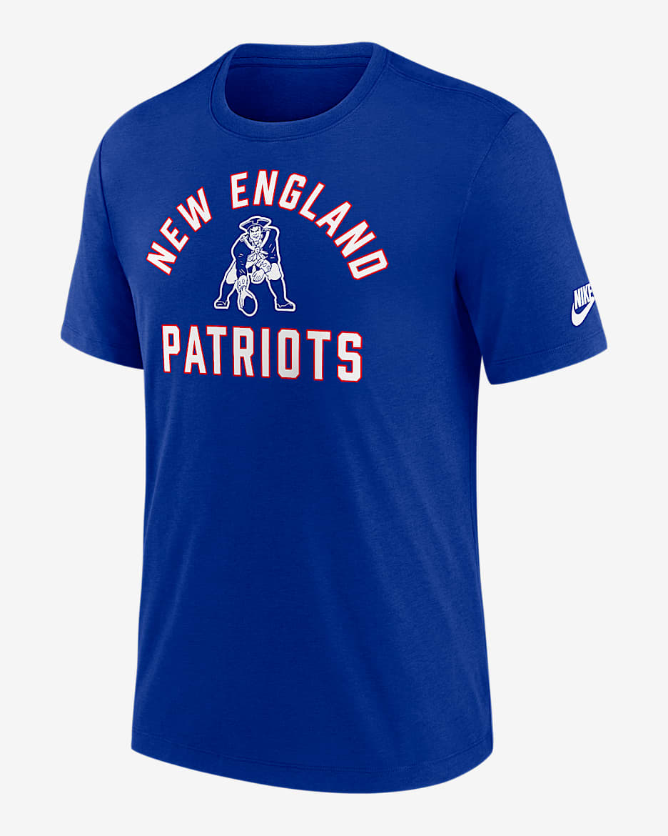 New England Patriots Favorable Timeline Men's Nike NFL T-Shirt - Royal