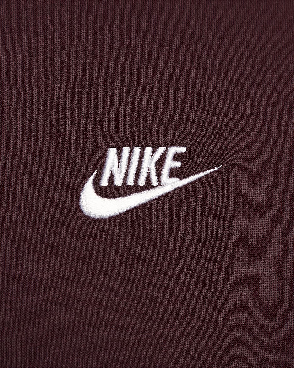 Sudadera con gorro sin cierre Nike Sportswear Club Fleece - Burdeos enérgico/Burdeos enérgico/Blanco