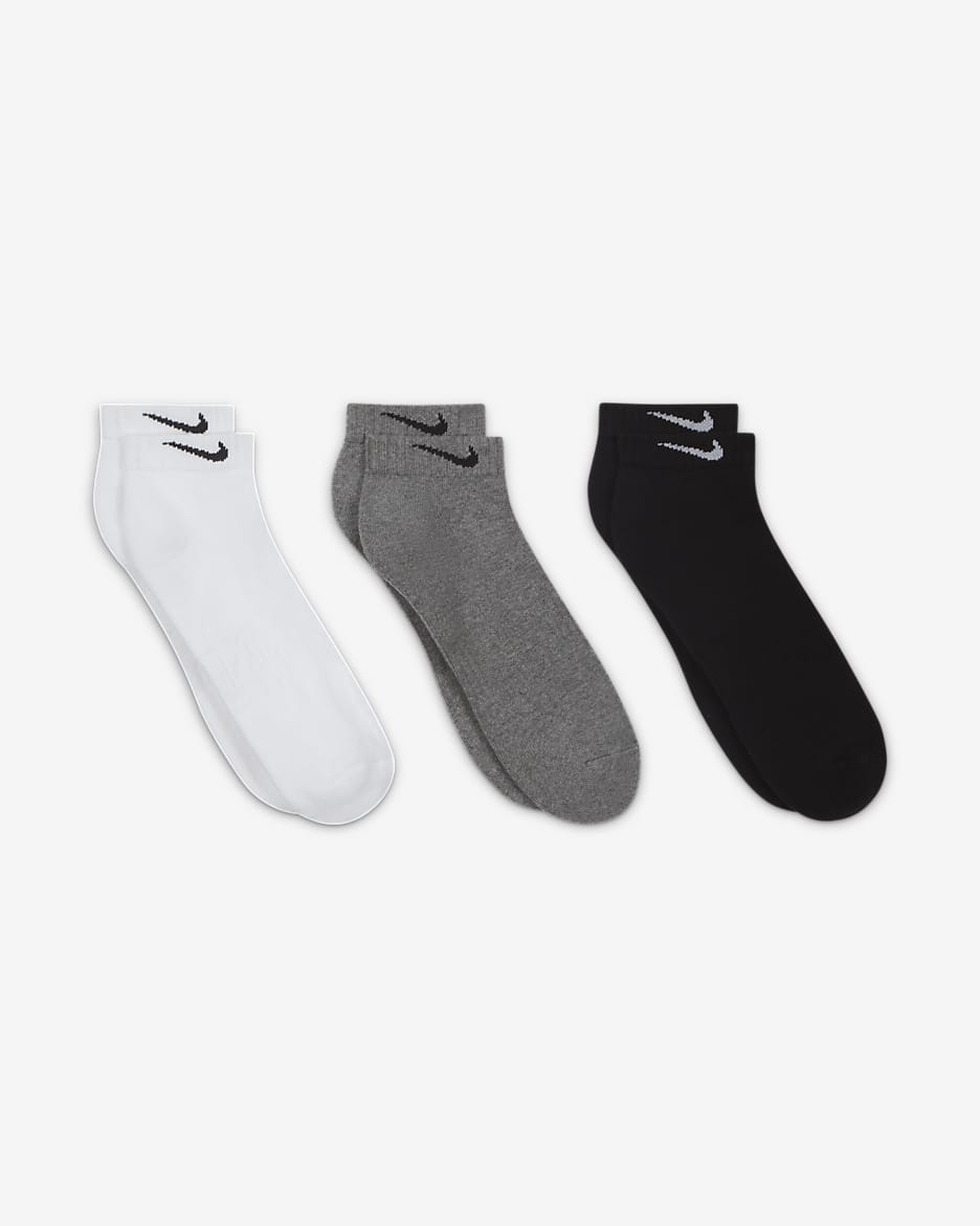 Nike Everyday Cushioned Training Low Socks (3 Pairs) - Multi-Color