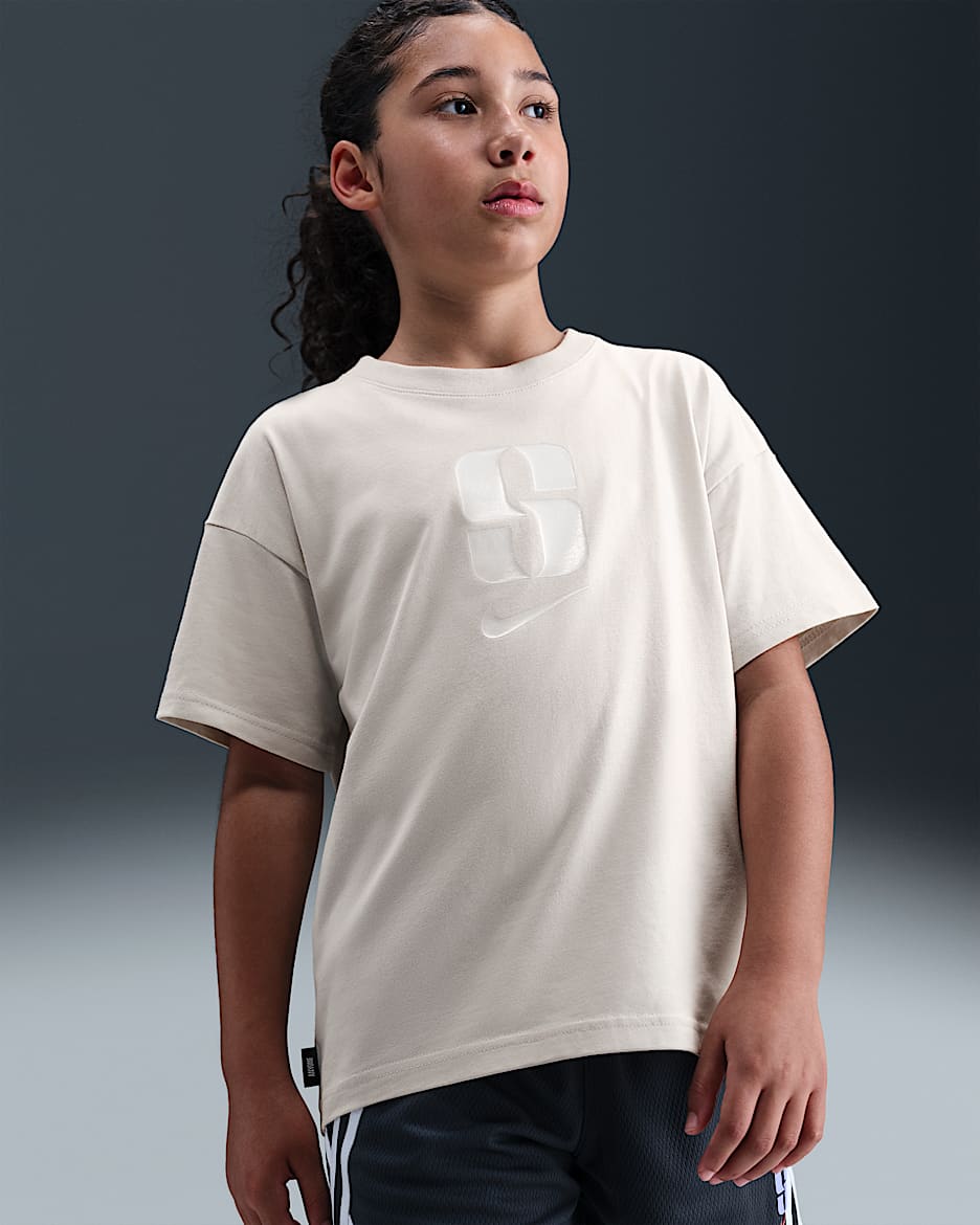 Sabrina Big Kids' Max90 T-Shirt - Light Orewood Brown