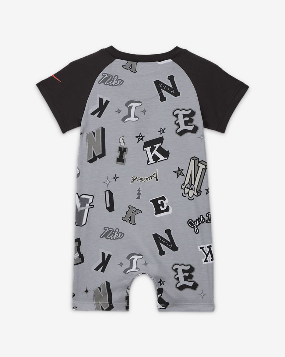 Enterito tipo playera para bebé (0-9 meses) Nike Sportswear Next Gen - Gris humo claro