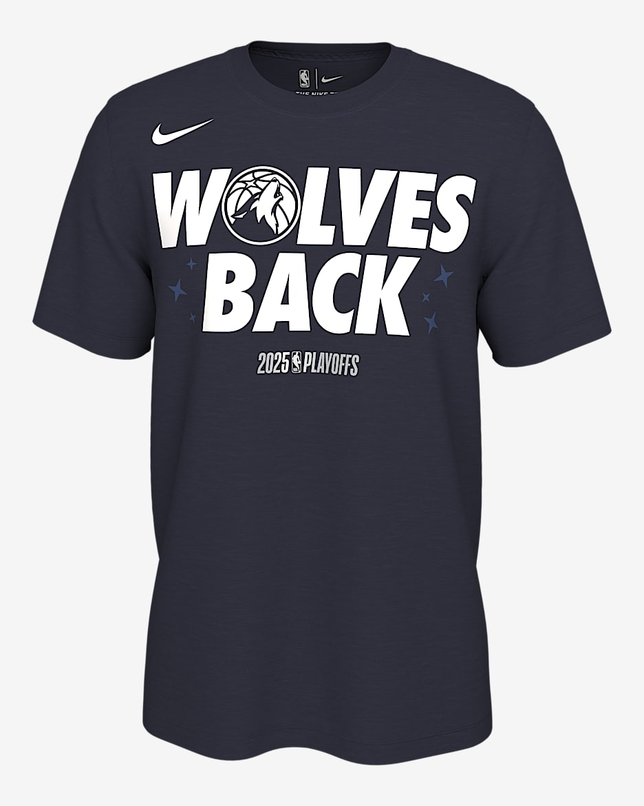 Minnesota Timberwolves Playoff Mantra 2025 Men's Nike NBA T-Shirt - College Navy