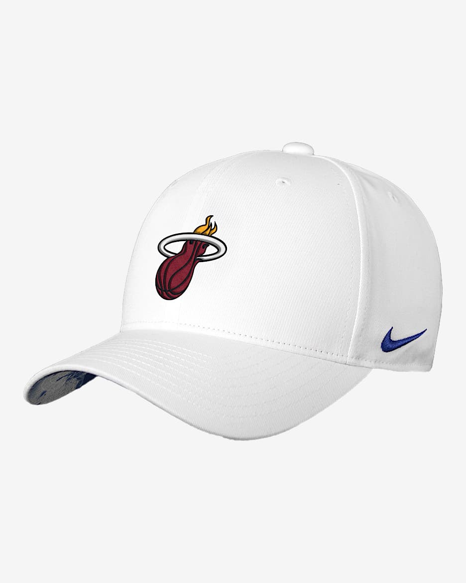 Miami Heat Rise Nike NBA Adjustable Cap - White